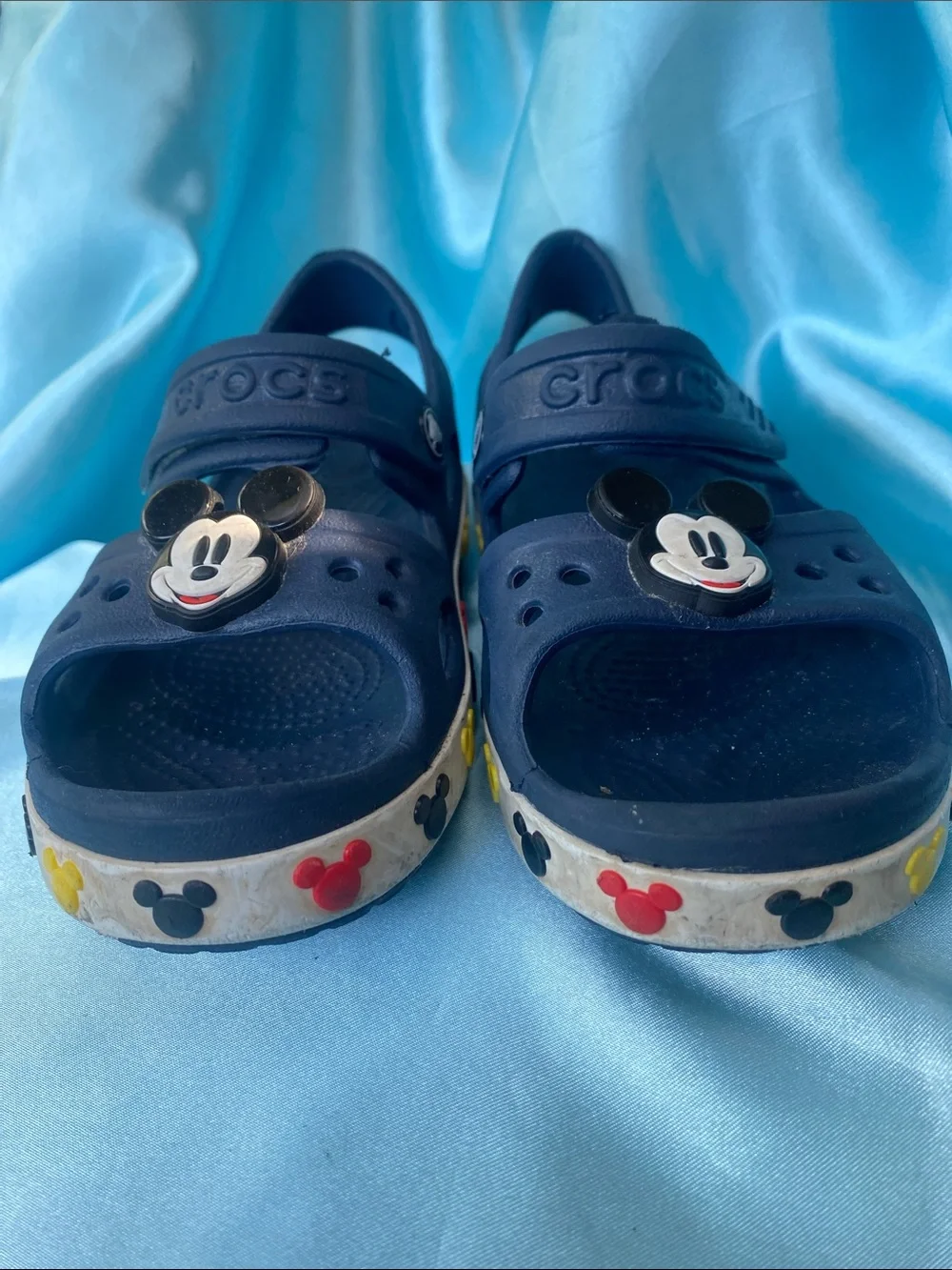 Crocs Kids Navy Mickey Mouse Sandals Shoes